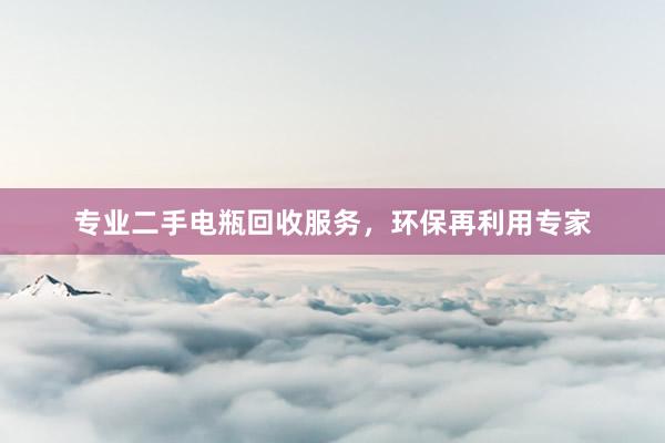 专业二手电瓶回收服务，环保再利用专家